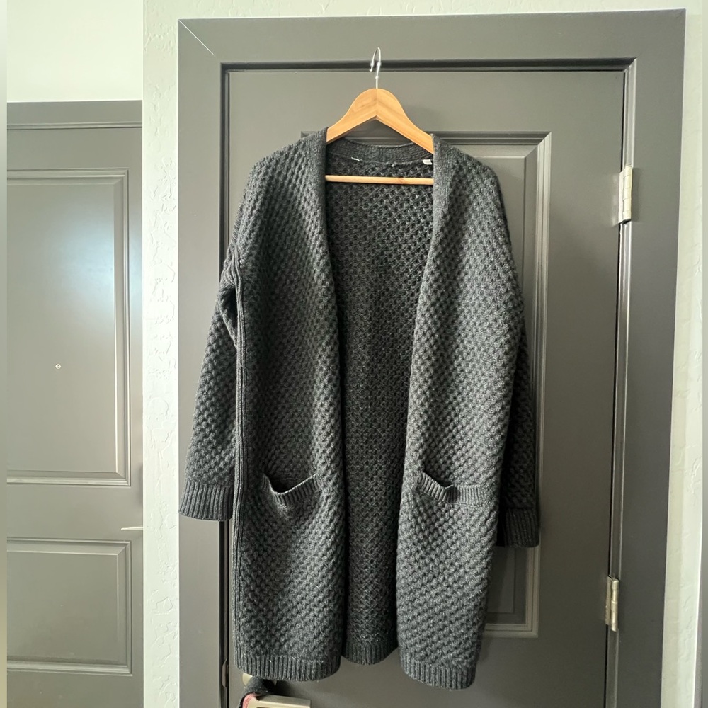 Vince Honeycomb Longline yak/wool Cardigan